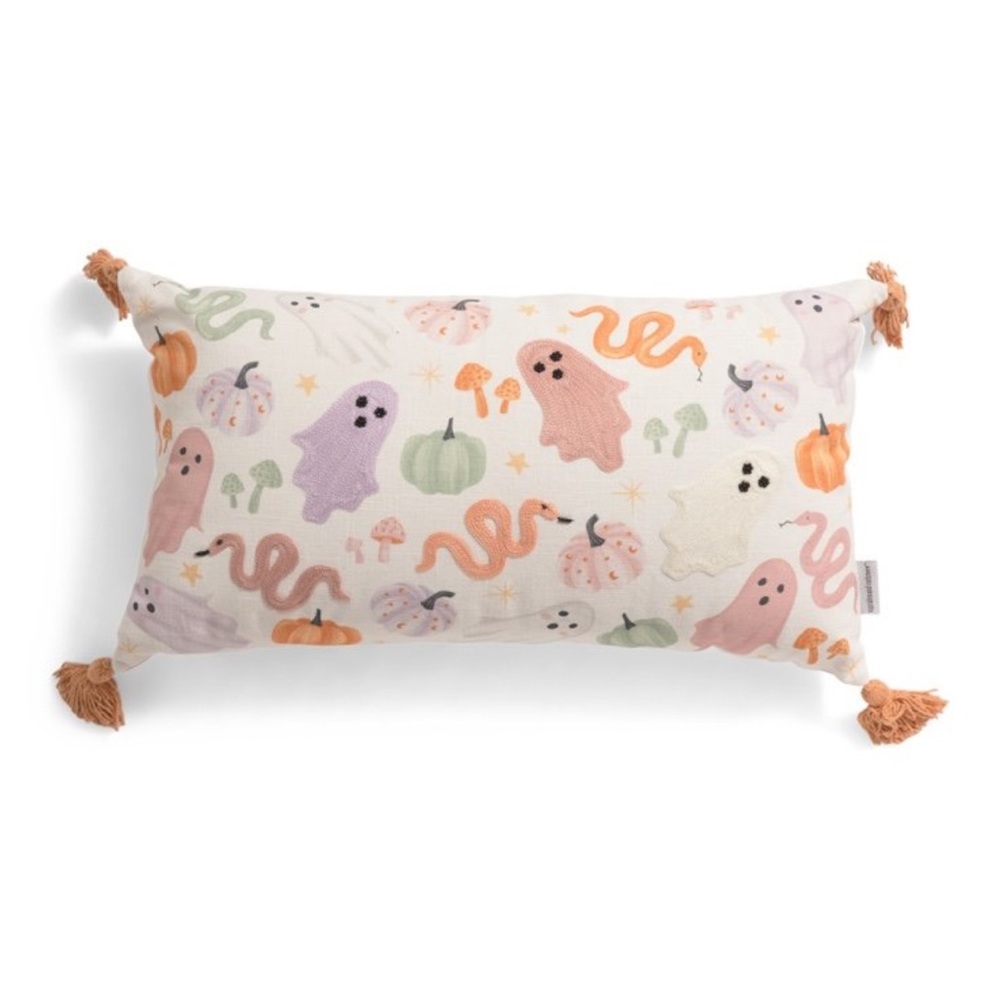 Viral Cupcakes & Cashmere Pink Pastel Ghost & Mushroom Pillow